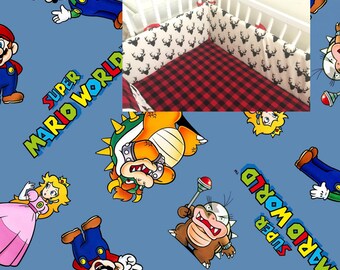 super mario crib sheets