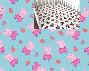 peppa pig crib sheets
