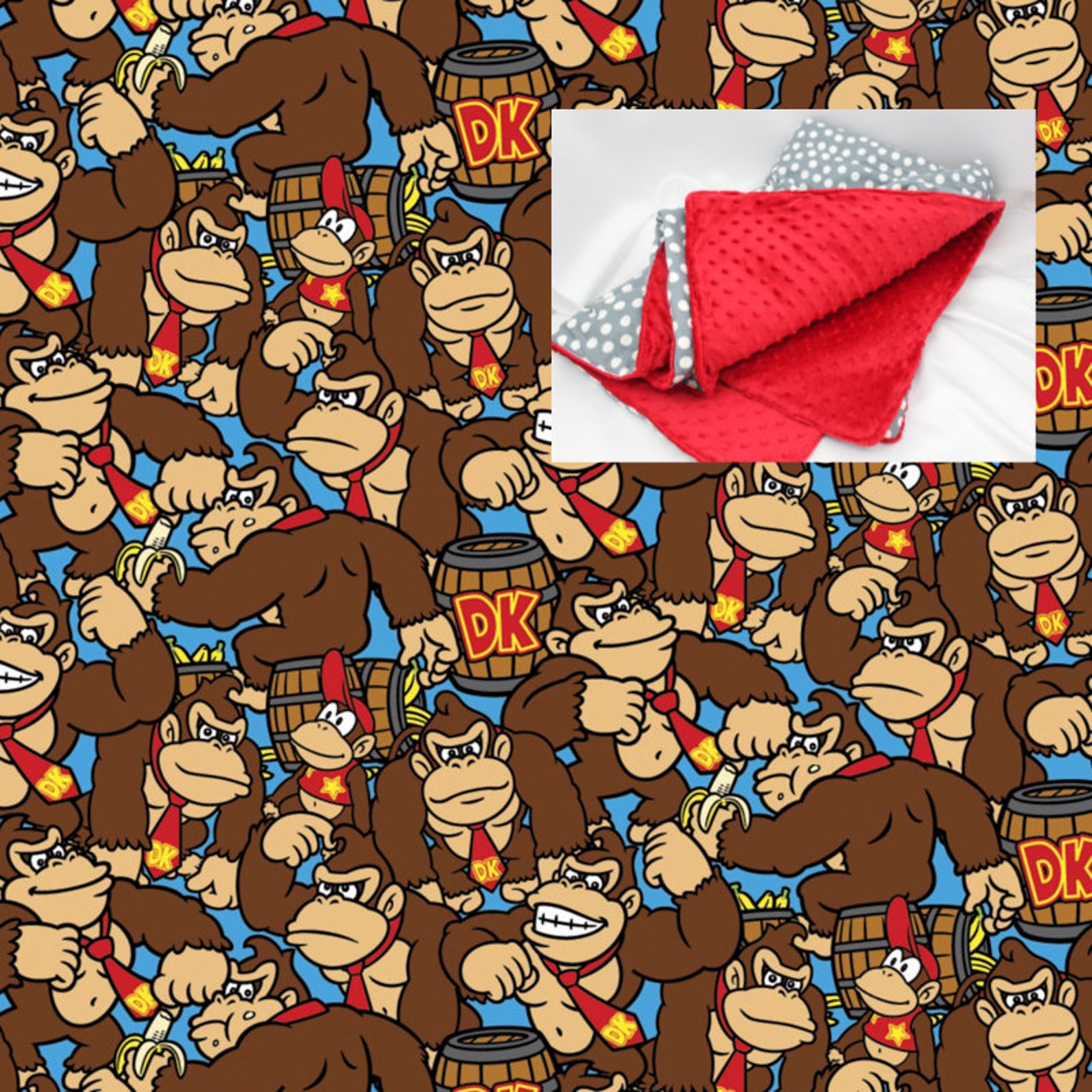 Nintendo Donkey Kong Mario Bedding Blanket or Comforter Baby Etsy