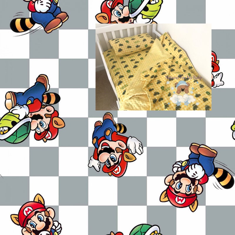 super mario crib sheets