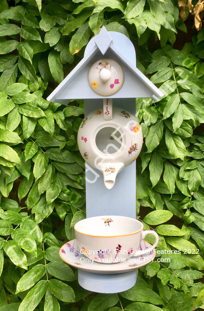 Bee Teapot Bird House Teacup Bird Feeder Teacup Plant Pot Etsy UK