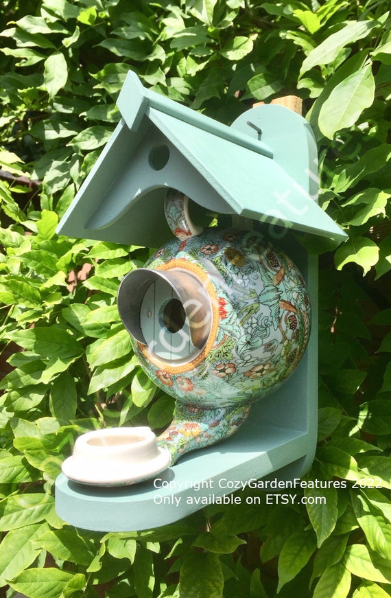 William Morris Teapot Bird House and Feeder Etsy UK