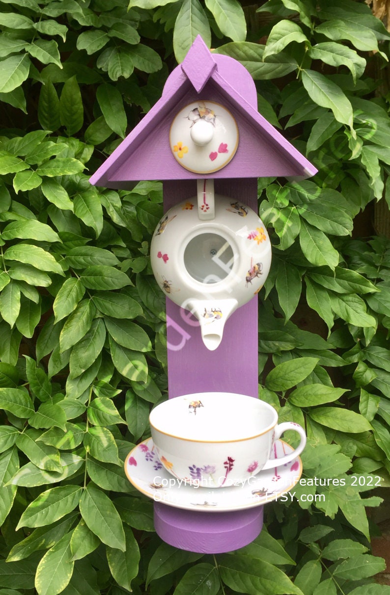 Bee Teapot Bird House Teacup Bird Feeder Teacup Plant Pot Etsy UK