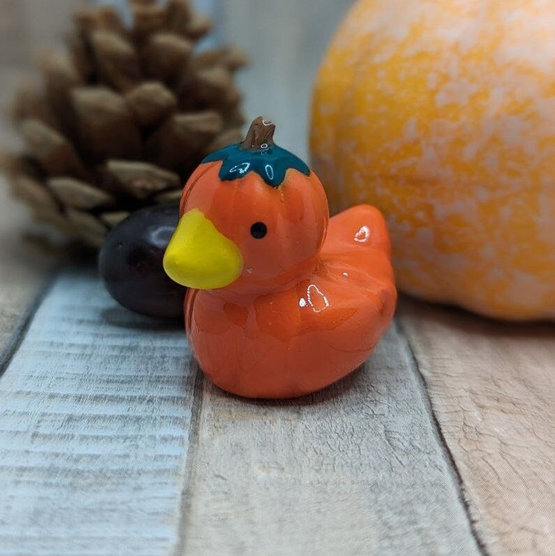 Pumpkin Rubber Duck Resin Figurine Halloween Spooky Time Etsy