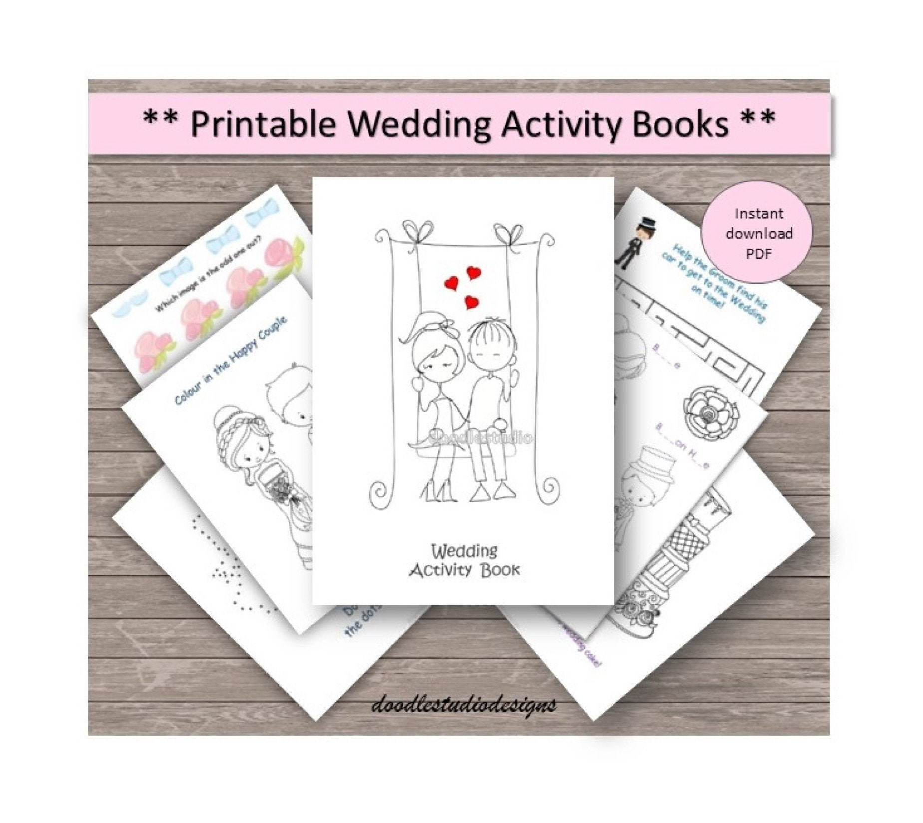 Printable Children's Wedding Activity Book Wedding | Etsy