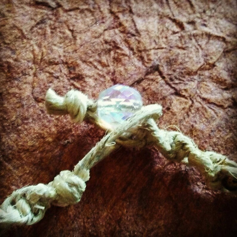 Beach Blue Organic Hemp Anklet Waterproof Beach Jewelry Etsy