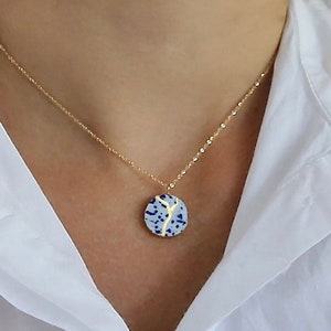 Gold Kintsugi necklace, mended with gold, I&#39;m whole necklace, healing encouragement gift