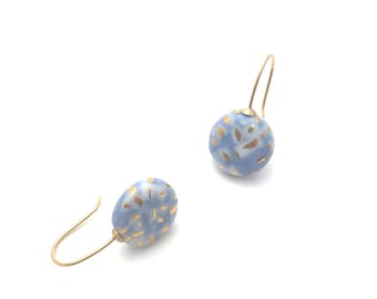 Lavender porcelain earrings