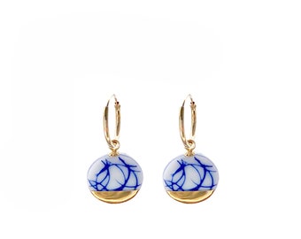 Porcelain Hoop earrings