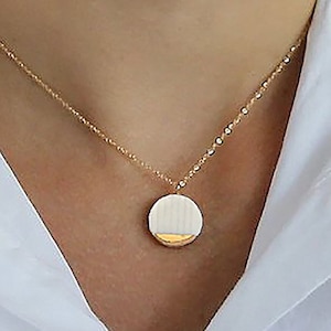 Gold Porcelain necklace, 18th wedding anniversary gift, porcelain jewelry, jewelry handmade gift set for wife