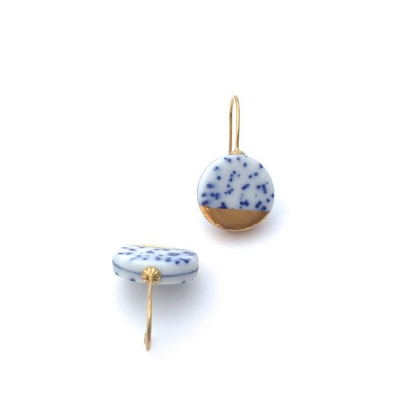 Blue and White Ceramic Necklace Porcelain Jewelry 18th - Etsy ...