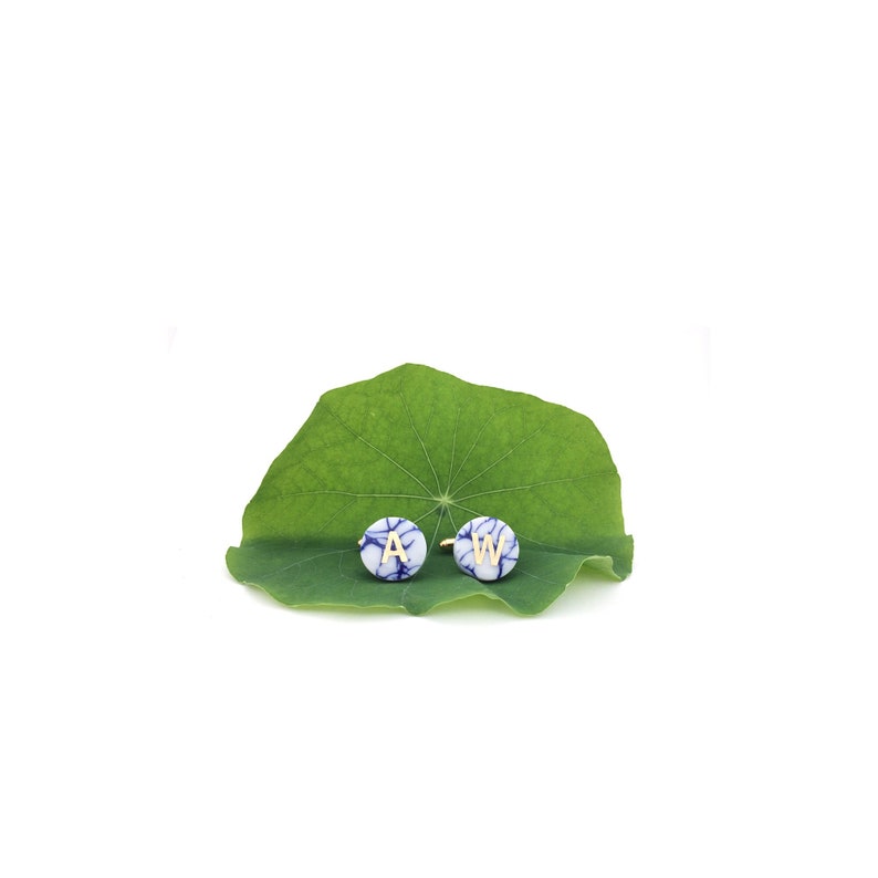 Initial cuff links gift for men anniversary 18 wedding