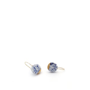 White Blue porcelain jewelry set, modern 18 year wedding anniversary gift image 4