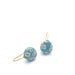 Bri reviewed Turquoise ceramic earrings, porcelain jewelry, Mediterranean jewelry, 18k gold earrings, Turquoise dangle earring, Sea blue, Aquamarine