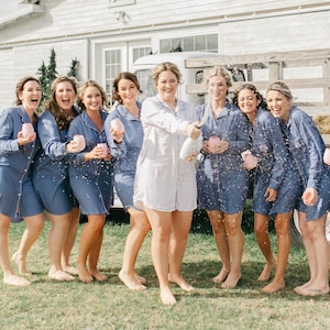 Bridesmaid Pajamas. Oversized Shirts. Bridesmaid shirts. Bridal shower. Bridal party shirts. Wedding party gift. Bridesmaid pjs. image 1