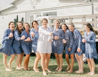 Matching Bridesmaid Pajamas, Bridal Shower Pajamas, Wedding Party Gift, Bridesmaid pjs, Bridesmaid Gift, Flower Girl Pajamas.