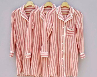 Bridesmaid Pajamas, Summer shirts, Sleep shirts, mother of the bride gift, Light Oversize shirts, bridesmaid gift, matron of honor shirt