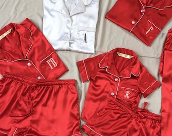 Matching Christmas Pajamas Shirt short pant set for family party and holiday stay . Matching family pyjamas available.