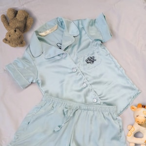 Ring Bearer Pajamas or Flower girl Pajamas as Ring Bearer Gift. These are Pajamas for cake smashing, matching pj set.