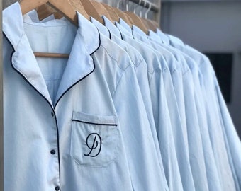 Pajama Shirt Sets with Group Discount , Set of 5, Set of 7, Set of 9, Set of 11, Set of 15, Bridesmaid PJ Shirts, Bridesmaid Pajamas