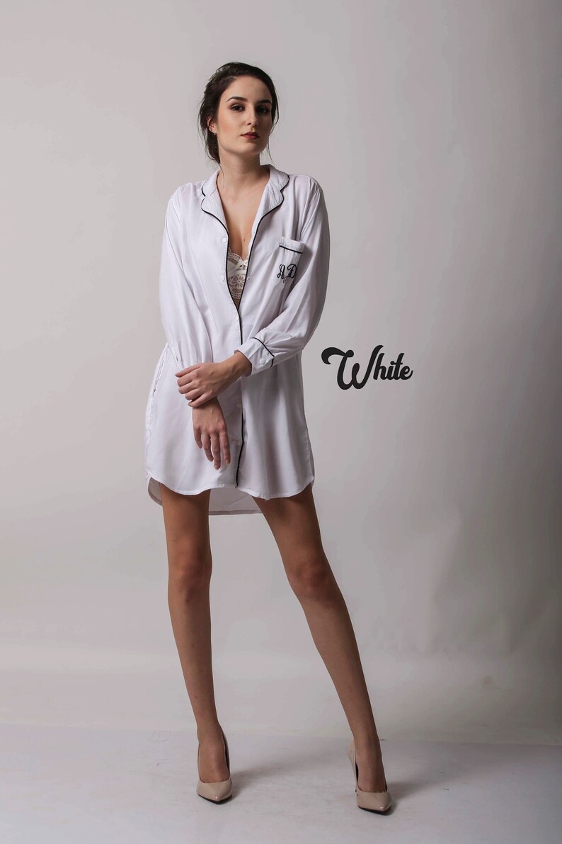 AUU Womens Button Down Nightgowns Cotton Sleepwear Boyfriend Pajama Sleep Shirt Long Sleeve Nightshirt