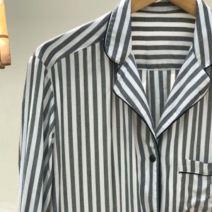 Black Stripes Bridesmaid Pajamas Button Down Shirts - Etsy