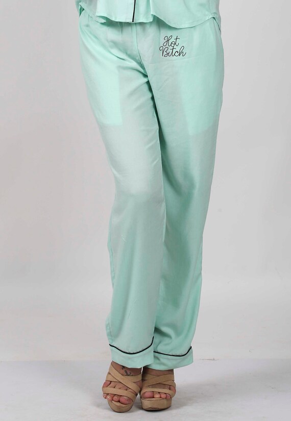 Personalised Pajama Pants With Side Pockets Drawstring Elastic. Pajamas Pants as Bridesmaid Pajamas. Best for Bachelorette Party. Etsy