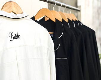 Bridesmaid Long Sleep Shirts, Bridal pajamas, Boyfriend shirts