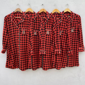 Buffalo Red Plaid Pajamas, Christmas Pyjamas, Family pajamas, matching  pajamas, mr and mrs pajamas, bridal pajamas, gift for her