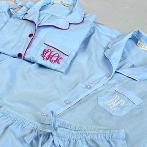 Cotton Monogrammed Pajamas Etsy Canada