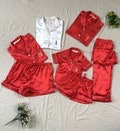 Matching Christmas Pajamas Shirt short pant set for family party and holiday stay . Matching family pyjamas available. product logo