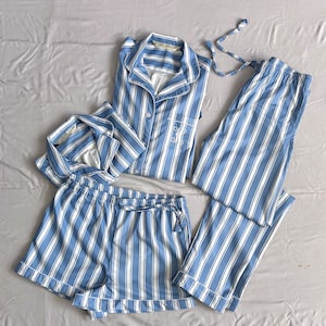 Vintage classic Matching Family pajamas/ pyjamas, Long pants short shirt Soft Pajamas with loose comfortable fit.