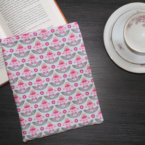 Book cover Booksleeve book cover - Flower mint-grey | Flowers
