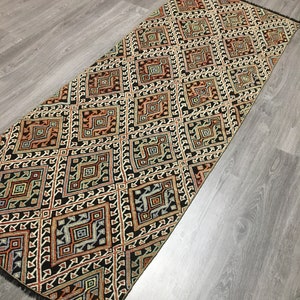Ethnic Turkish Kilim Runner,Turkish Kilim Runner,Anatolian Kilim Runner,Kilim Runner,Tribal Runner,Vintage Hall Runner,Area Runner ,Hallway