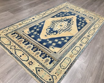 Vintage Oushak Rug,Anatolian Rug,Pastel Rug,Oushak Rug,Vintage Rug,Turkish Rug/Distressed Rug,Ethnic Rug,Handwoven Rug,Persian Rug,Boho Rugs