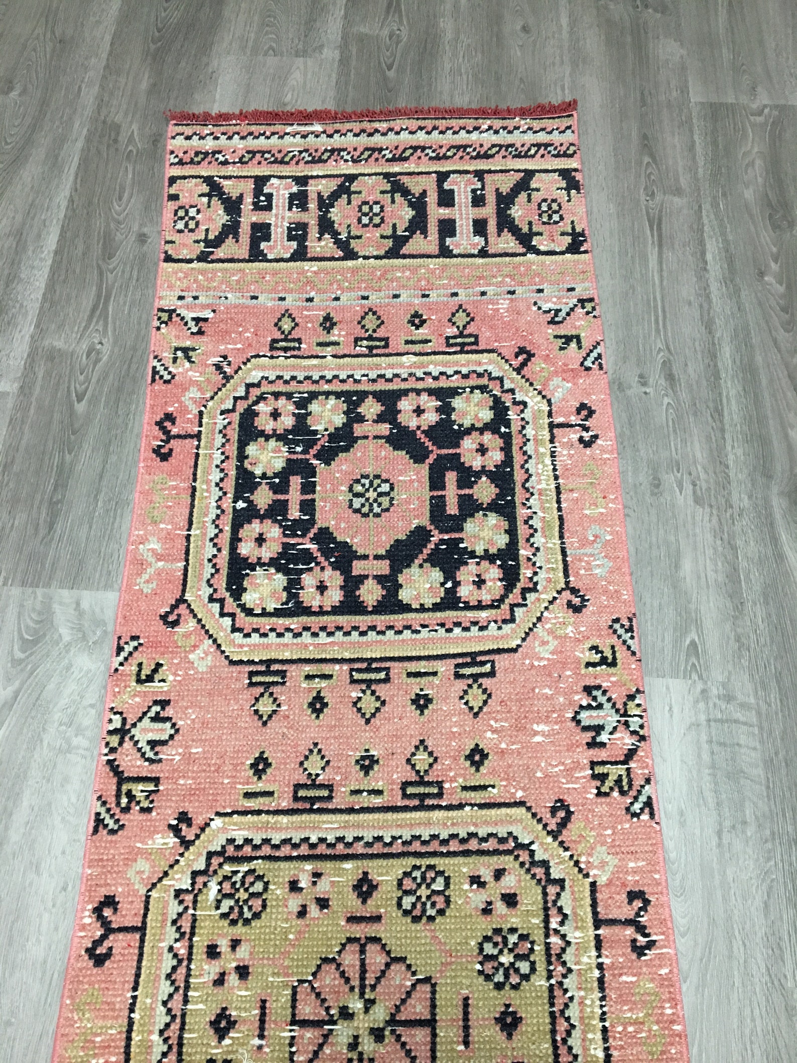 Pink Rug Runneranatolian Runnerwool Runnerhallway Etsy