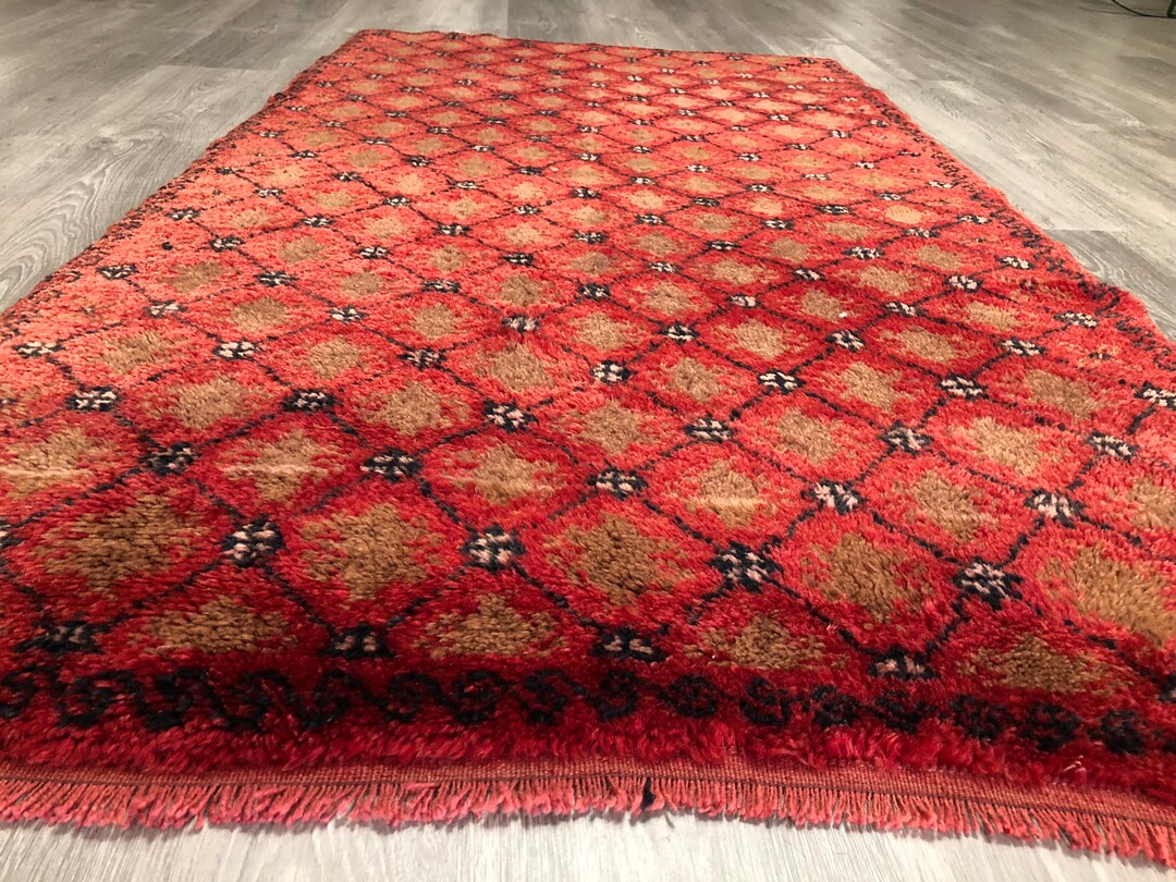 Tukish Wool Rug Vintage Turkish Tulu Rug, Handwoven Wool Shaggy Rug (3'10'' X 6' Ft) - Etsy