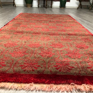 Vintage Old Turkish Area  Shaggy Rug,Vintage Farmhouse Wool  Area Flokati Rug,Vintage Long Pİle Rustic  Wool Tribal Shaggy Rug,Tulu Rugs