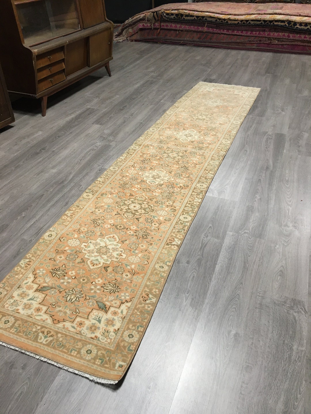 Rustic Rug Runner,primitive Oushak Rug Runner ,turkish Runner,anatolian