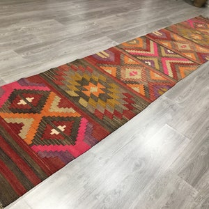 Rustik Kilim Runner,Turkish Kilim Runner,Colorfull Runner,Flatwoven Runner,Authentic Kilim Runner,Vintage Runner,Turkish Rug Runner,Runners