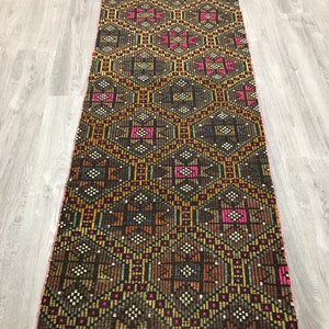 Ethnic Turkish Kilim Runner,Turkish Kilim Runner,Anatolian Kilim Runner,Kilim Runner,Tribal Runner,Vintage Hall Runner,Area Runner ,Hallway