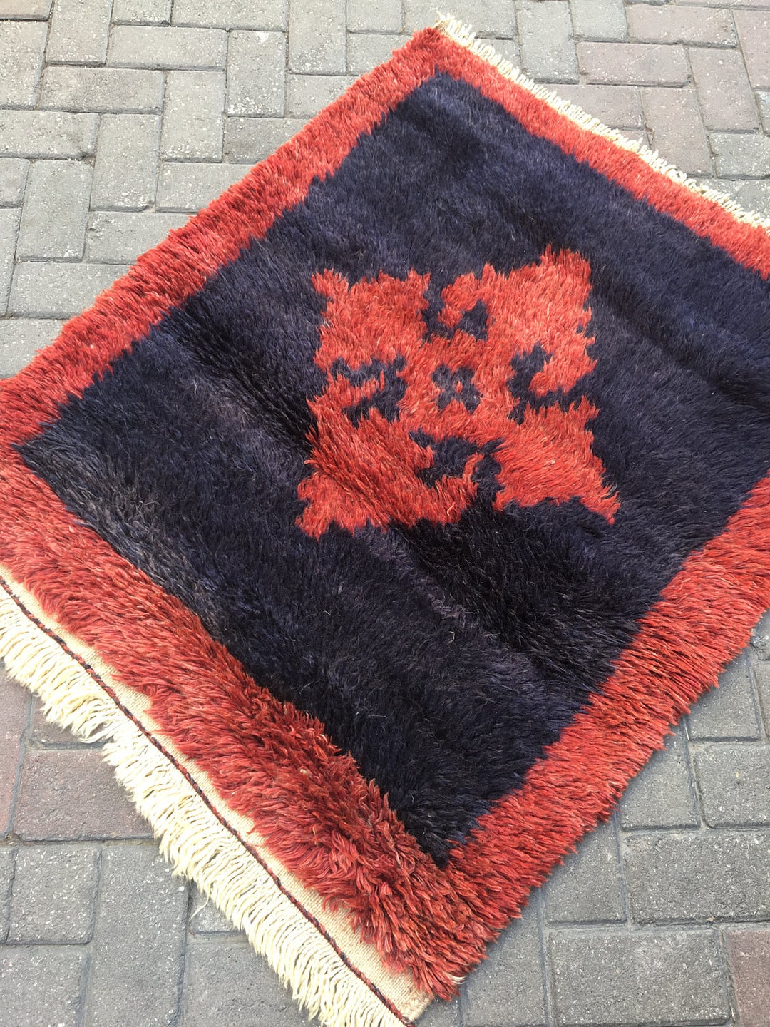 Alfombra Shaggy Square Shaggy Square Shaggy Rug Square Tulu Etsy España