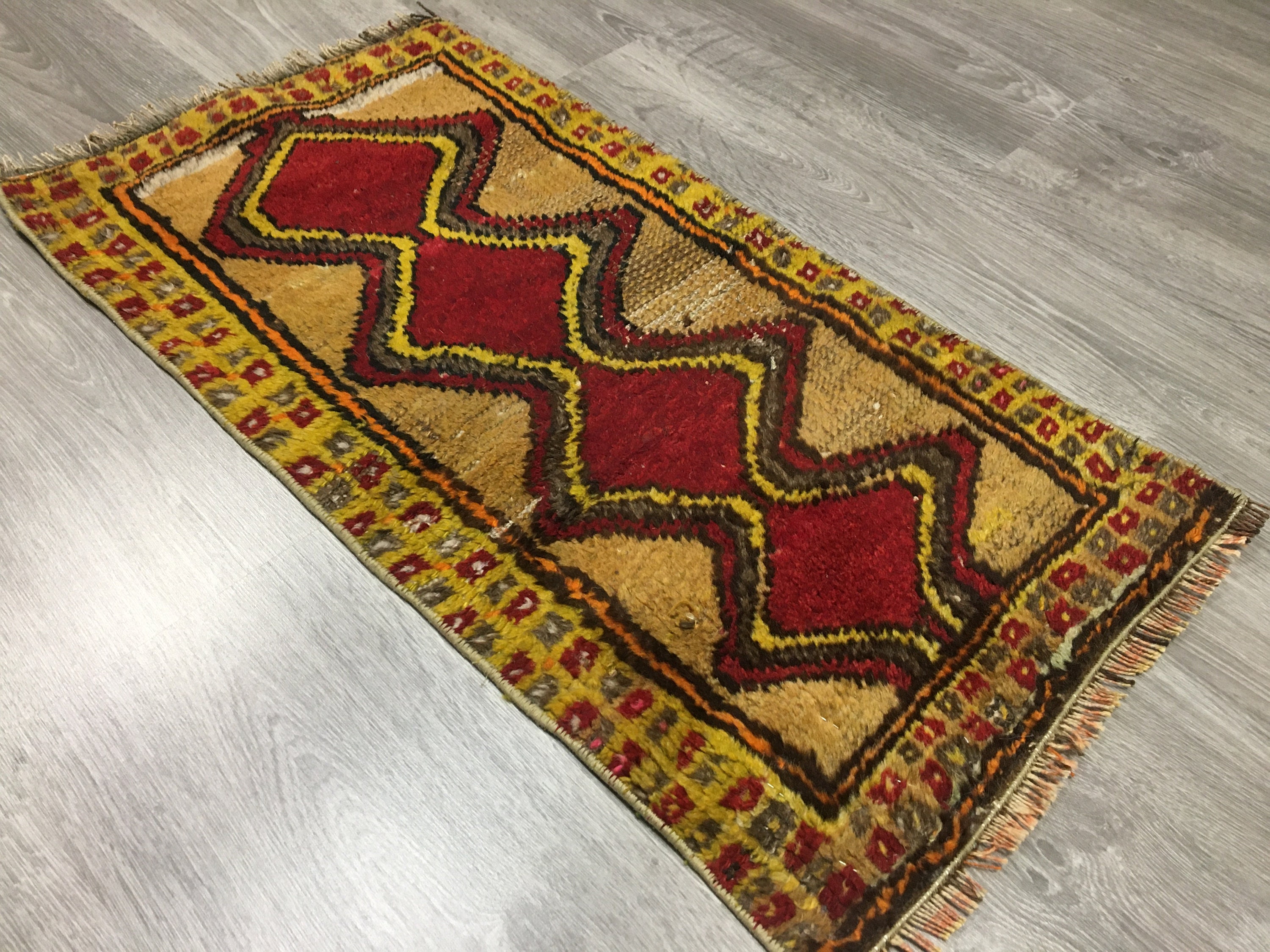 Low Pile Small Rug Vintage Small Rug Oushak Small Rug Boho Etsy