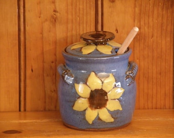 Sunflower Honey Pot