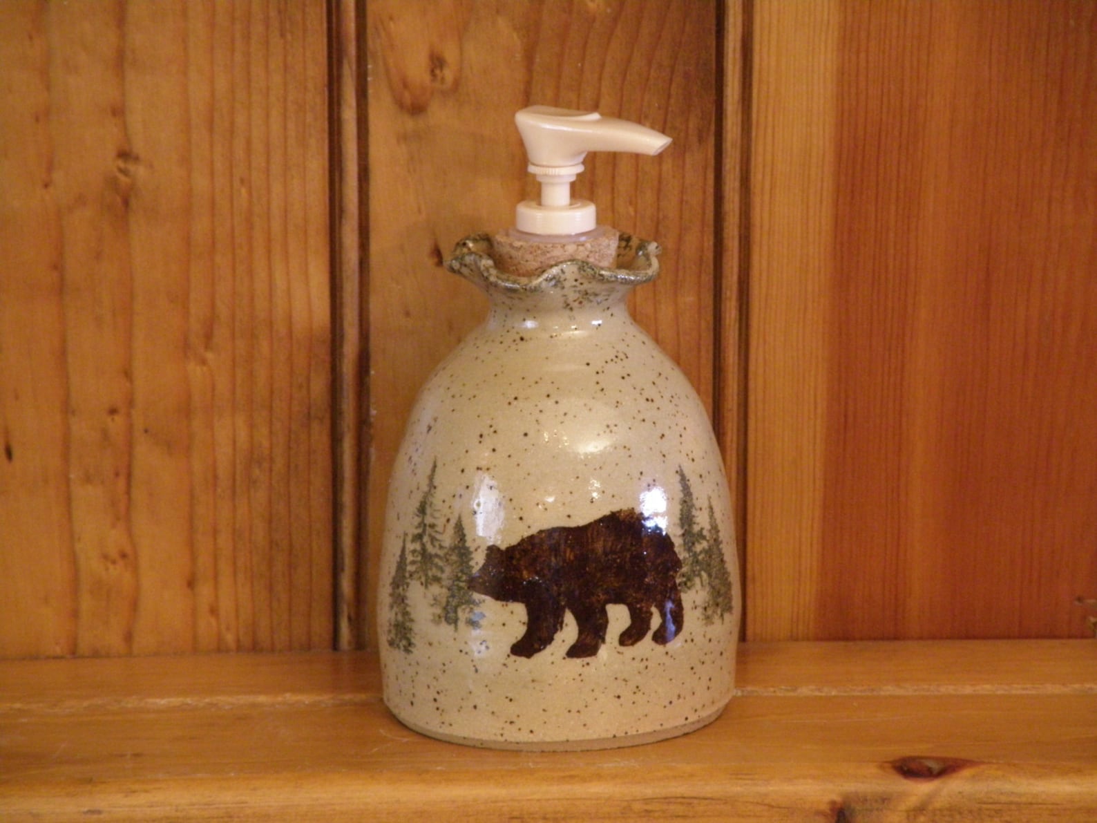 Woodland Soap Dispenser (Featuring Bear and Moose)