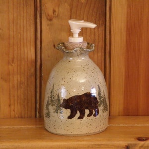 Woodland Soap Dispenser (Featuring Bear and Moose)