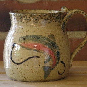 Hand Thrown Rainbow Trout Mug