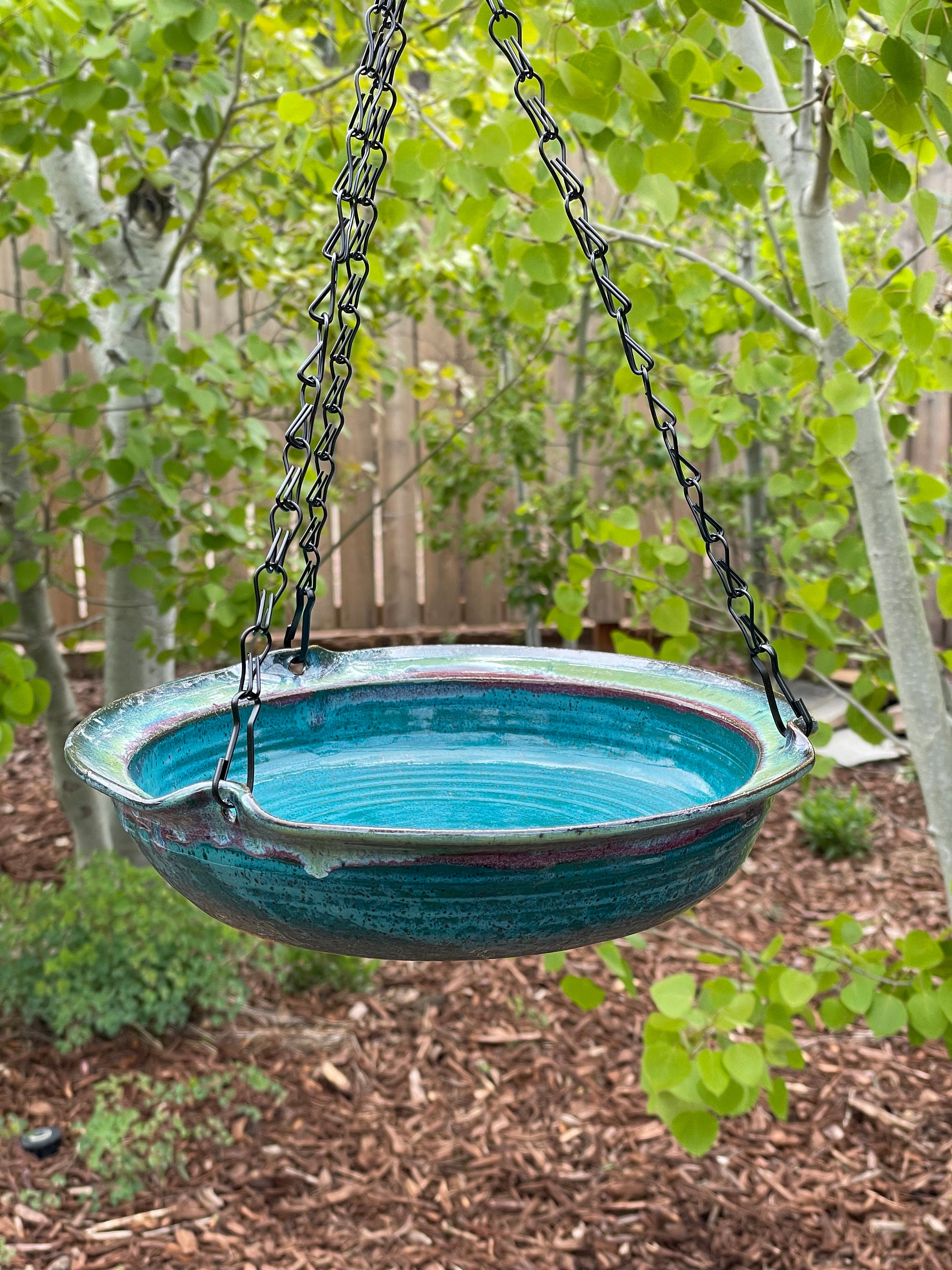 Virtue 50cm Stone Turquoise Bird Bath main image 1