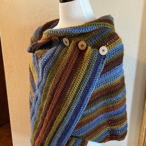 Beginner Crochet Poncho PDF, Crochet Poncho Pattern, Crochet pattern, Women crochet pattern, Crochet wrap pattern, Crochet Scarf
