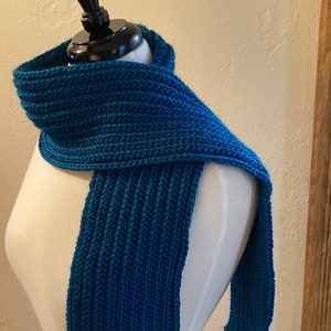 Beginner Easy Ribbed Knit Look Crochet Scarf Pattern, Cozy and Simple Scarf, Scarf Pattern for Men, Women, and Children, Knit look ribbed